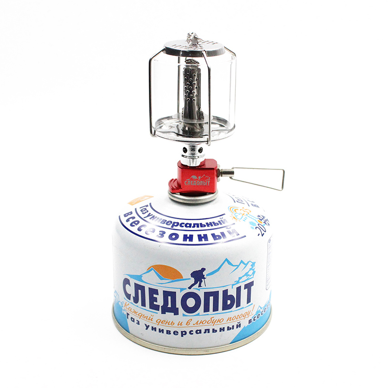 Лампа портативная газовая "СЛЕДОПЫТ - Северное Сияние", стекло