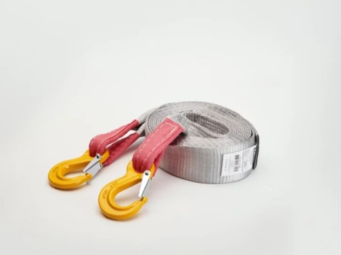 Ремень буксировочный эластичный 8 т 5 м серия Туризм Крюк/Крюк (с мешком для хранения)