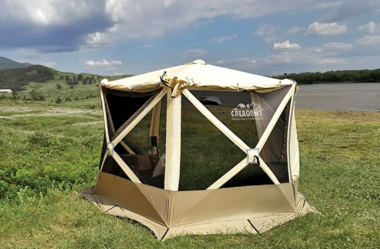 Шатер "СЛЕДОПЫТ" быстросборный, 5 стен, h-2,30 м, (2,1 х 1,9 м)