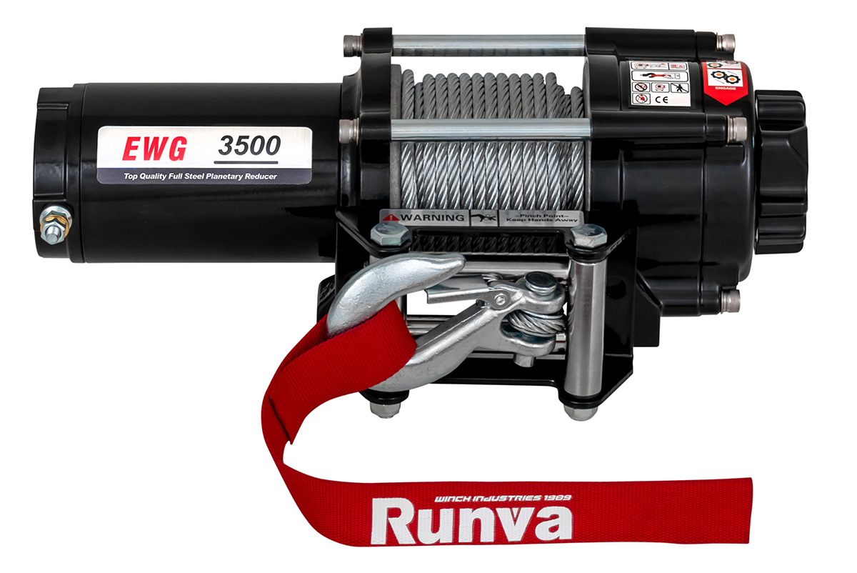 Лебёдка автомобильная электрическая 12V Magnum 3500 lbs 1588 кг (стальной трос)
