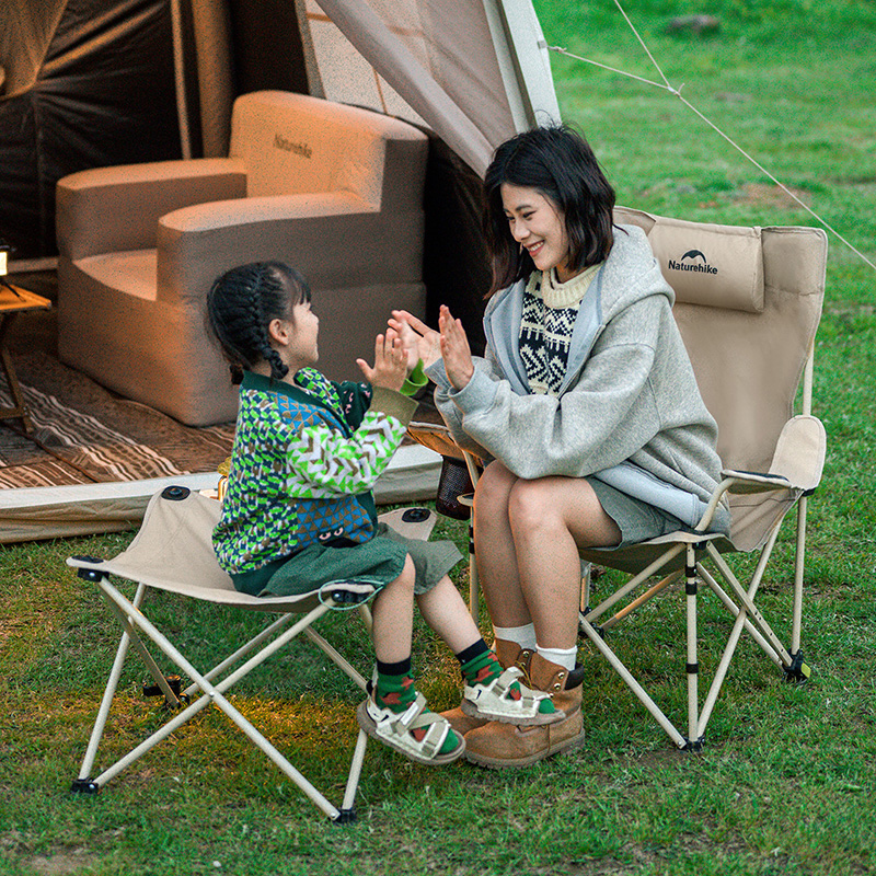 Кресло туристическое Naturehike Nightfall T05J с секцией, 149х52х79 см, до 120 кг, черное