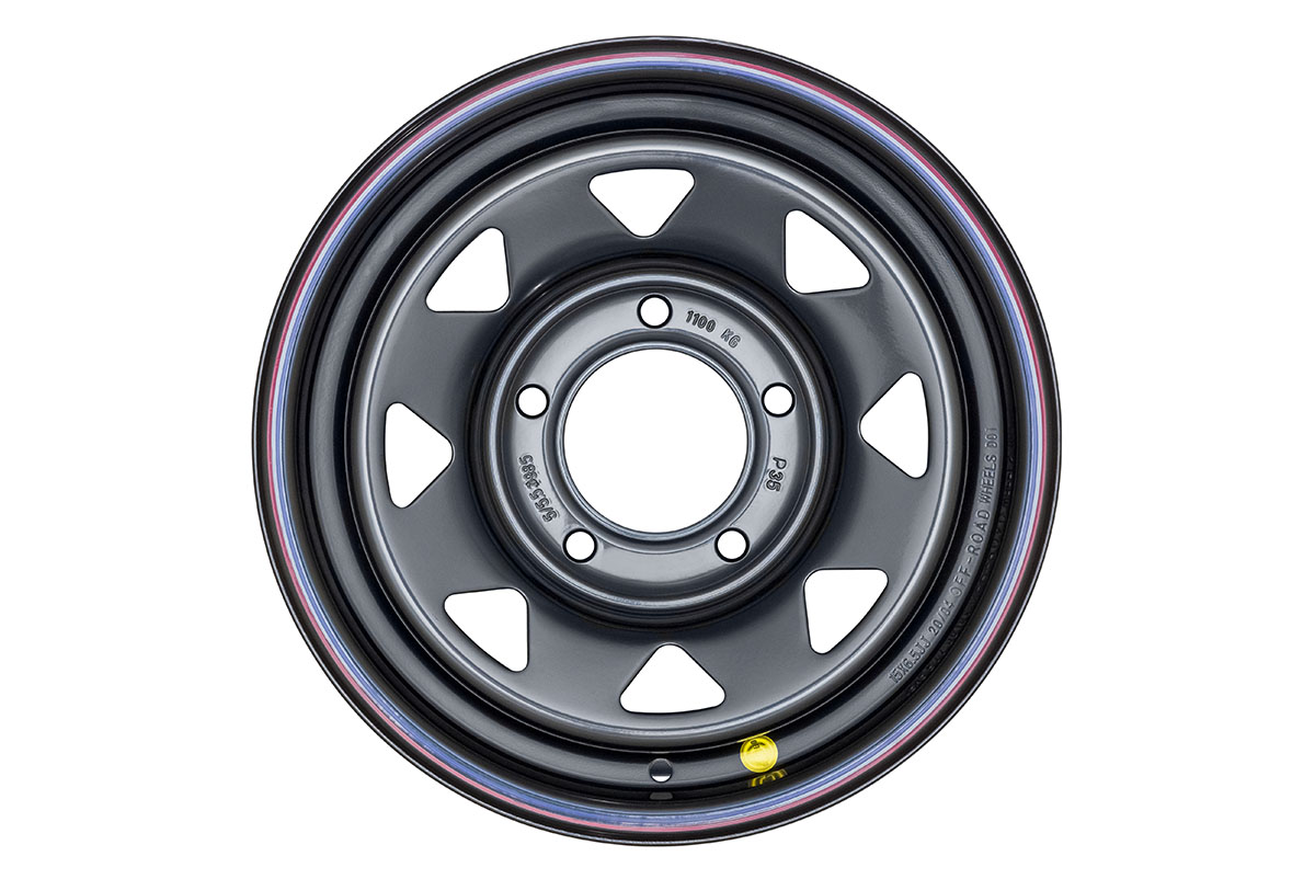 Диск усиленный для ВАЗ НИВА стальной черный 5x139,7 6,5xR15 d98,5 ET+35 (треуг.)