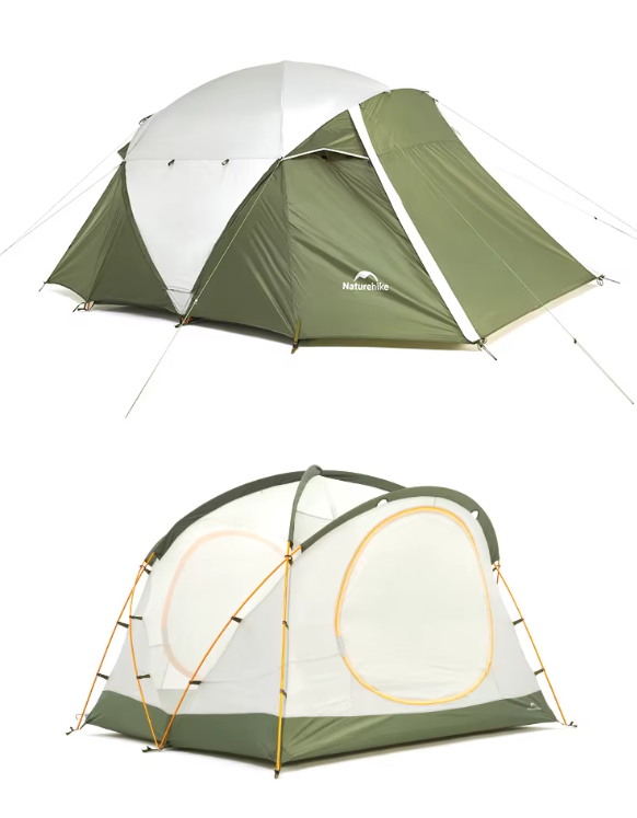 Палатка Naturehike KOTA 4, 4-местная, алюминиевый каркас, олива