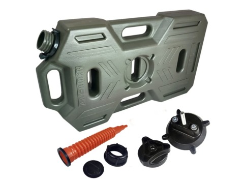 Канистра ART-RIDER 10 л. (Хаки) Набор с носиком и креплением