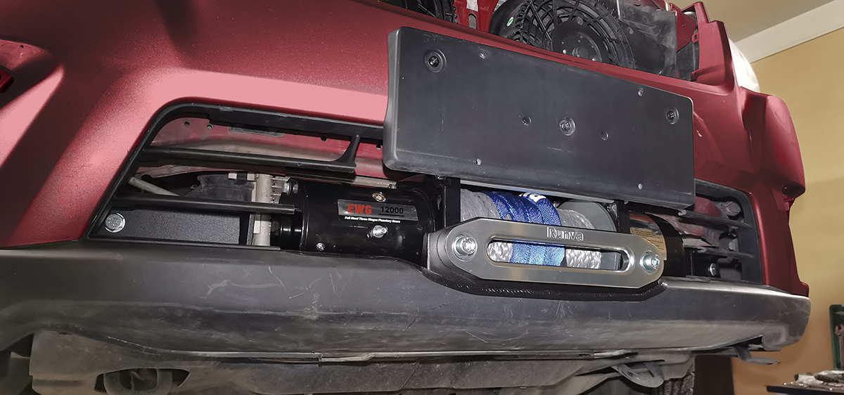 Площадка РИФ под лебёдку в штатный бампер JAC T6, SOLLERS ST6