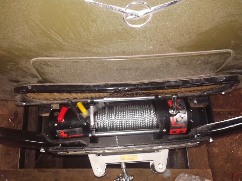 Площадка под лебедку в штатный бампер УАЗ 452