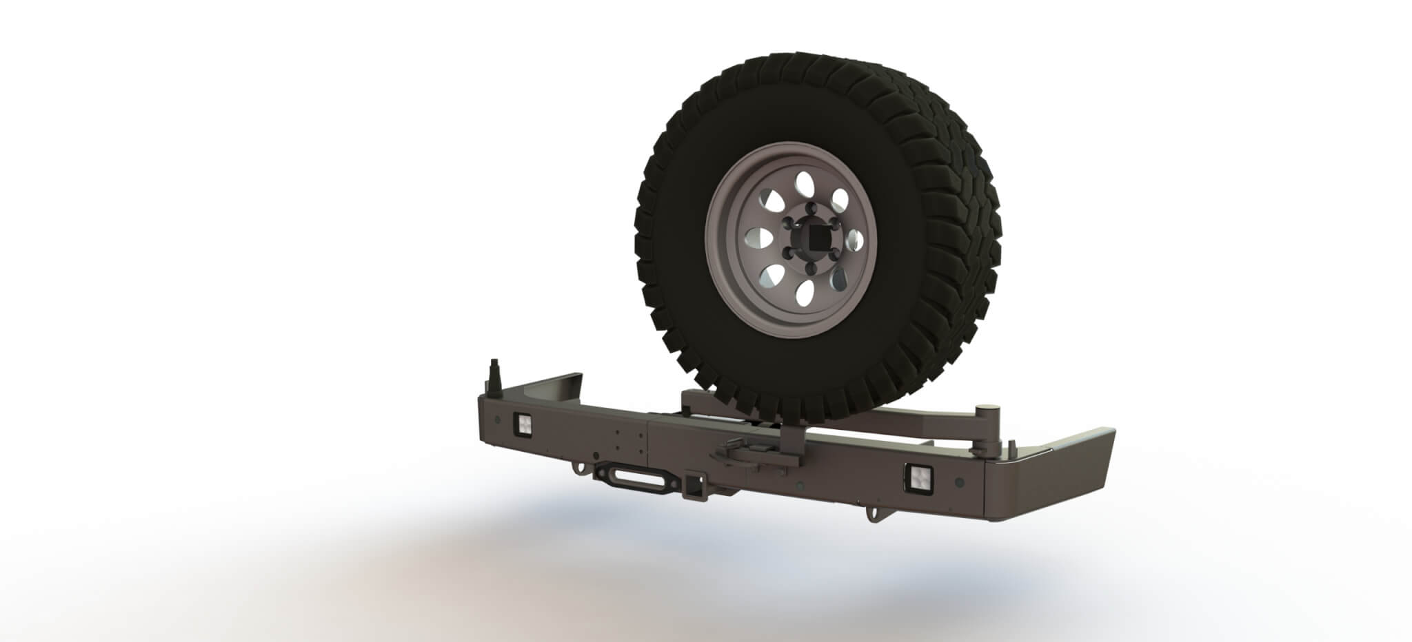 БАМПЕР СИЛОВОЙ ЗАДНИЙ TLC 150 2017+ КВАДРАТ, ЛЕБЕДКА, КАЛИТКА, ПТФ