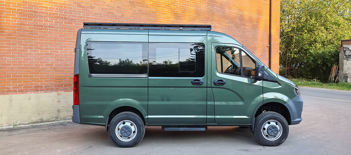 Багажник экспедиционный (платформа) алюминиевый РИФ 1600x2650 мм для ГАЗ Соболь NN Минивэн с вставкой RIF208-16572 (2 места)