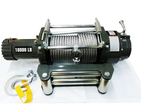 Лебедка автомобильная (индустриальная) 4REVO TRX-18000 24V (стальной трос)