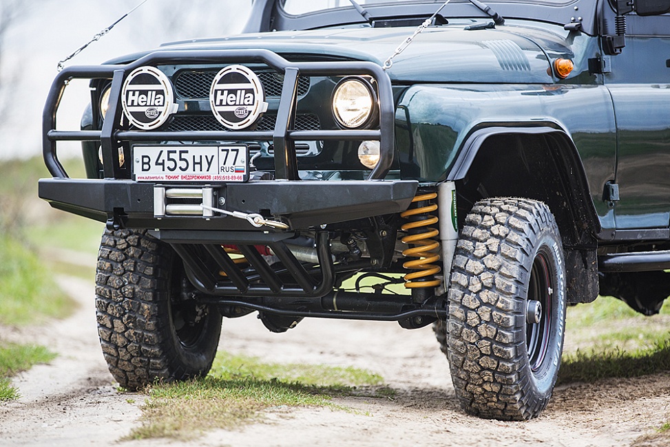 Бампер РИФ передний УАЗ Хантер усиленный с защитной дугой