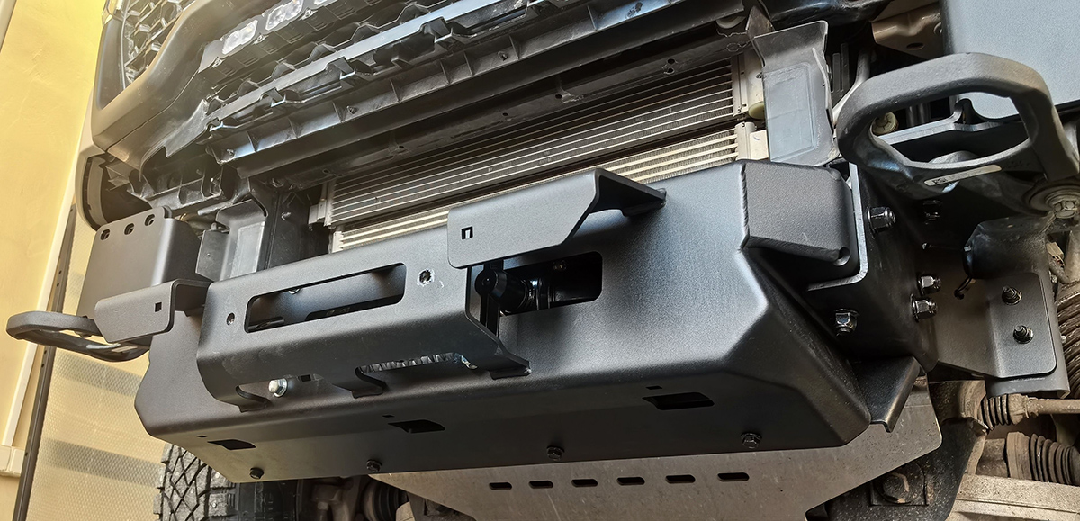 Площадка РИФ под лебёдку с защитой радиатора в штатный бампер RAM 1500 Rebel 2024+