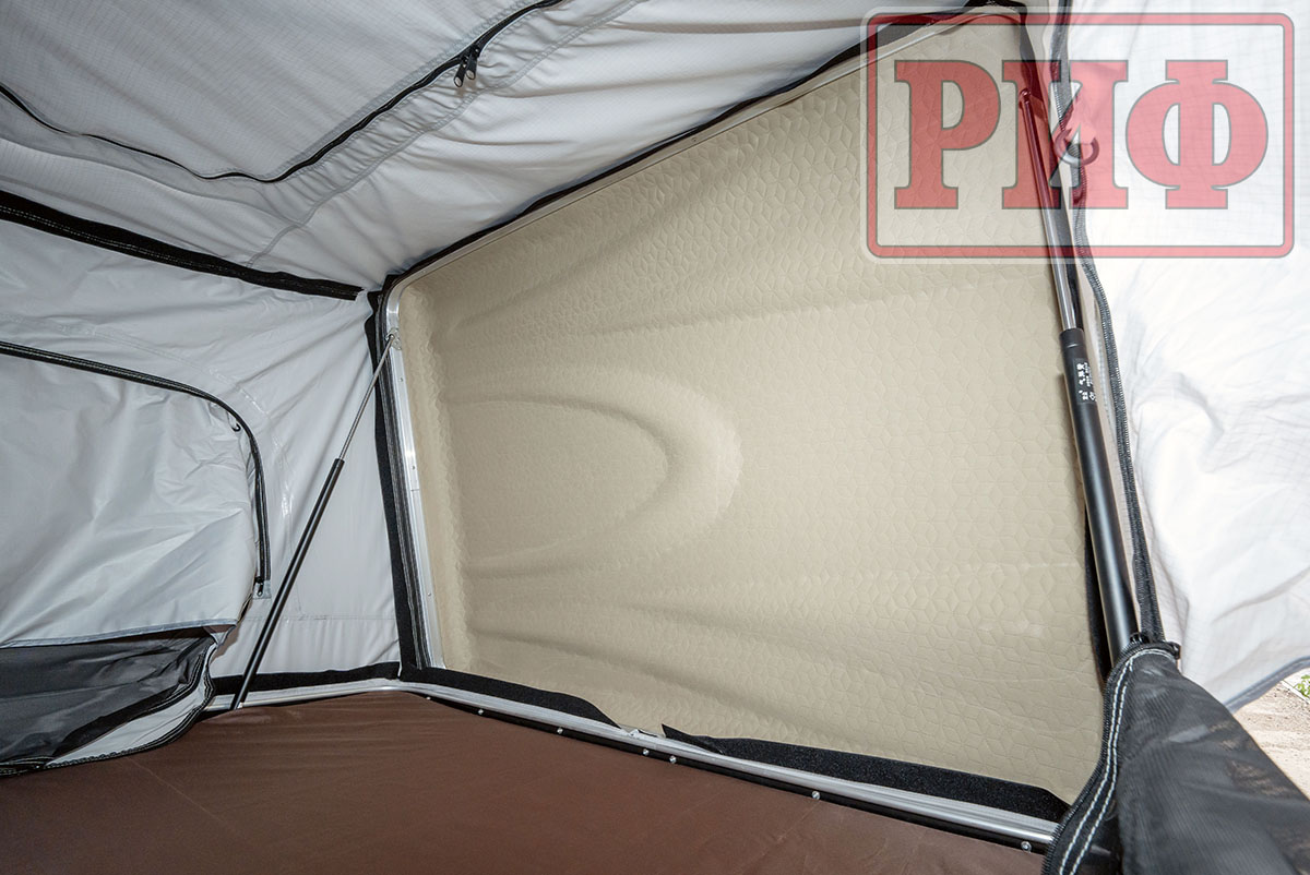 Палатка на крышу автомобиля РИФ Hard RT03-165W, корпус черный, тент серый