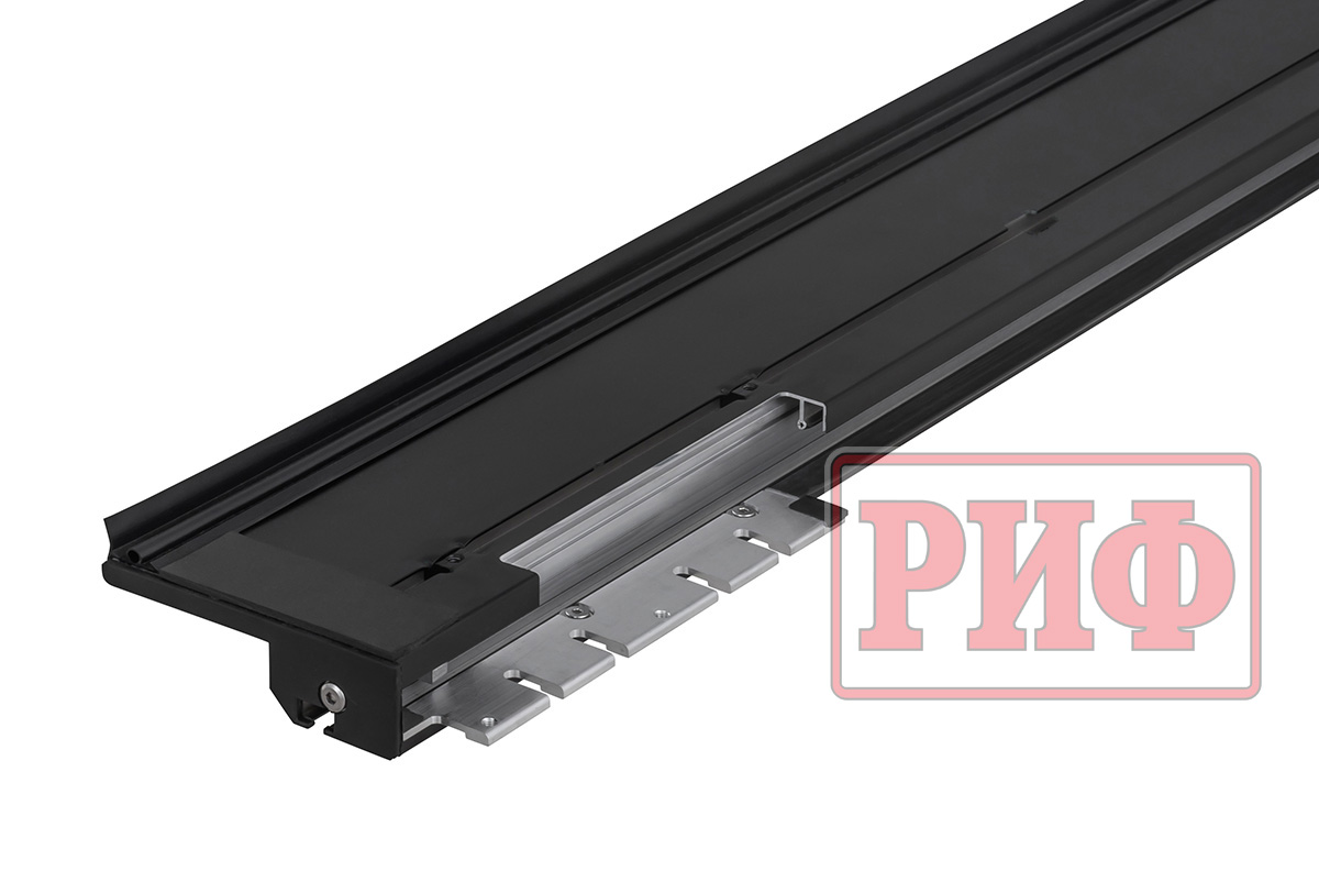 Крышка кузова РИФ для JAC T9, роллета раздвижная с электроприводом 1580х1620 мм, алюминиевая, черная