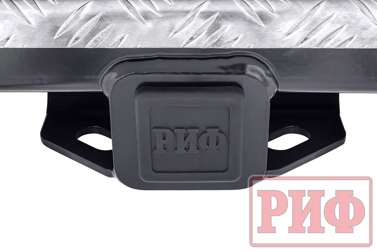 Бампер РИФ силовой задний Toyota Land Cruiser 78 2007+ с квадратом под фаркоп и фонарями