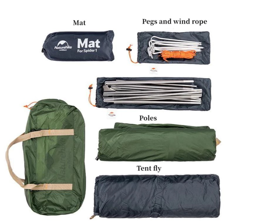 Палатка Naturehike Cycling Si 1-местная, алюминиевый каркас, сверхлегкая, синяя