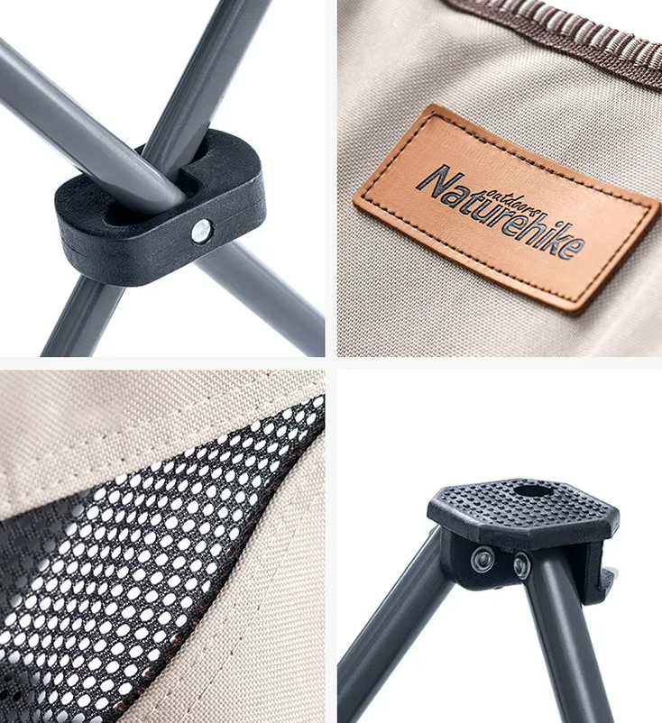 Кресло туристическое Naturehike, складное, хаки, до 90 кг
