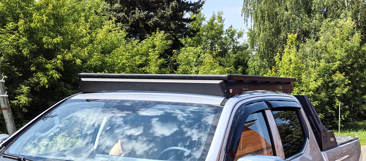 Багажник экспедиционный (платформа) алюминиевый РИФ 1250x1420 мм для Changan Hunter Plus (с крепежом)