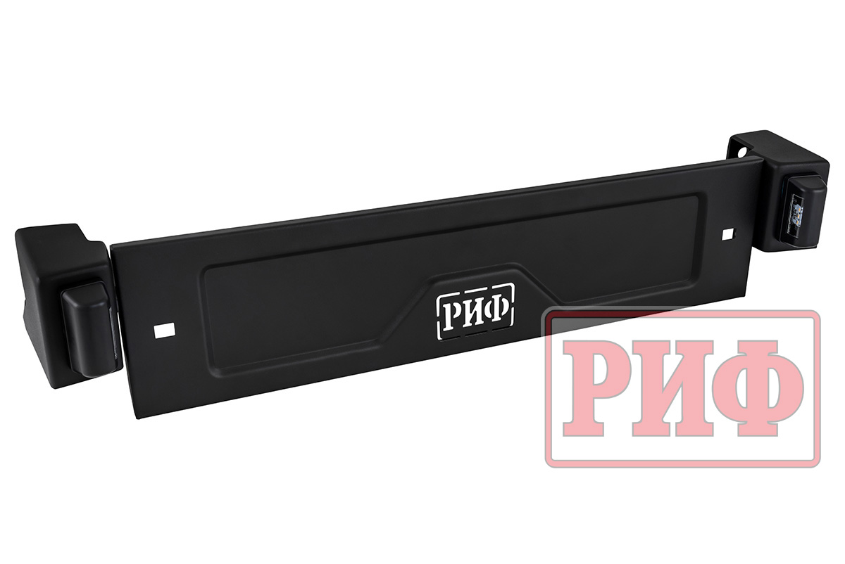 Бампер РИФ силовой задний Jeep Wrangler JL 2018+ с квадратом под фаркоп под штатные фонари, стандарт (для а/м с низкими перед. крыльями)