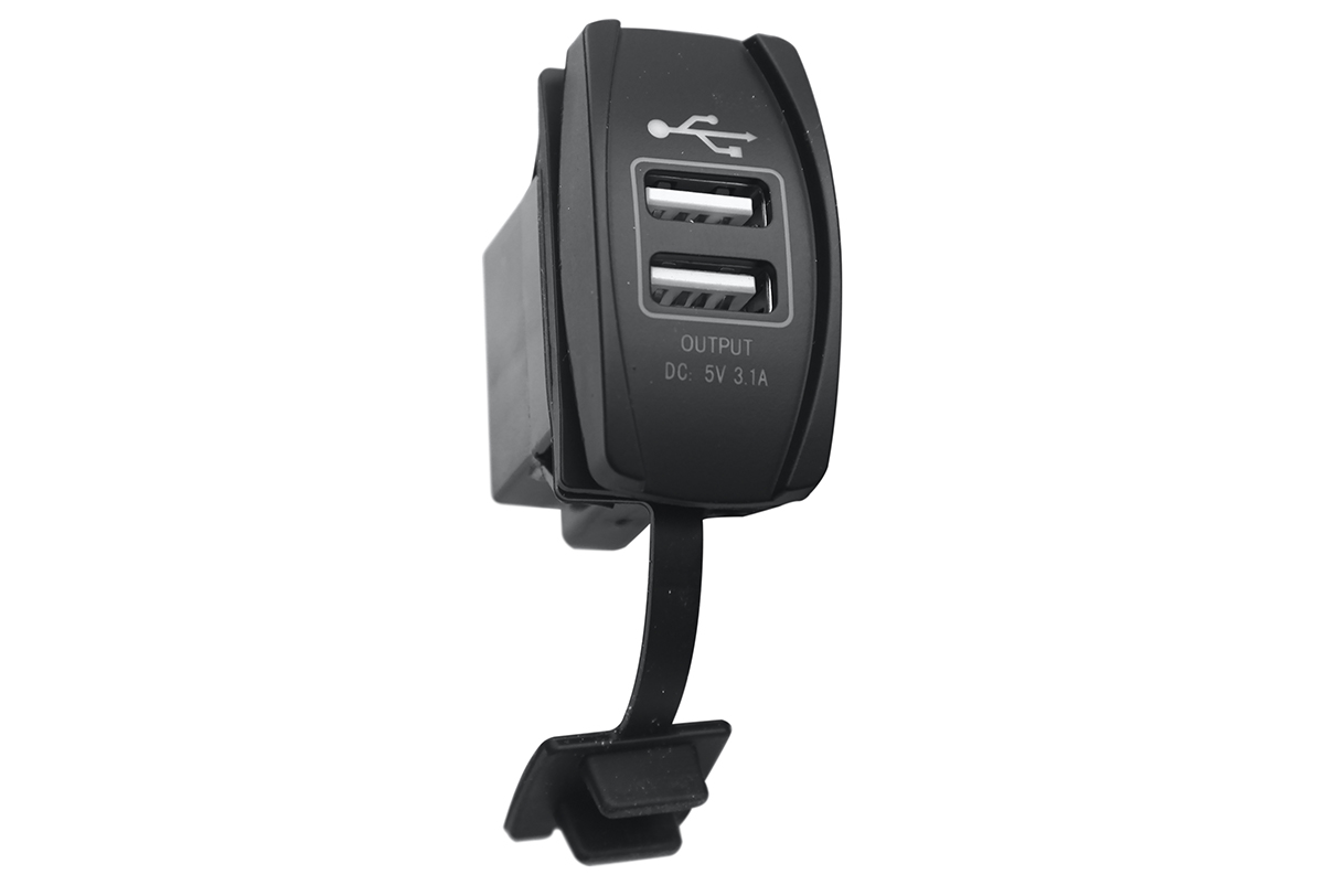 Розетка USB 3,1A дизайн Переключатель, с крышкой