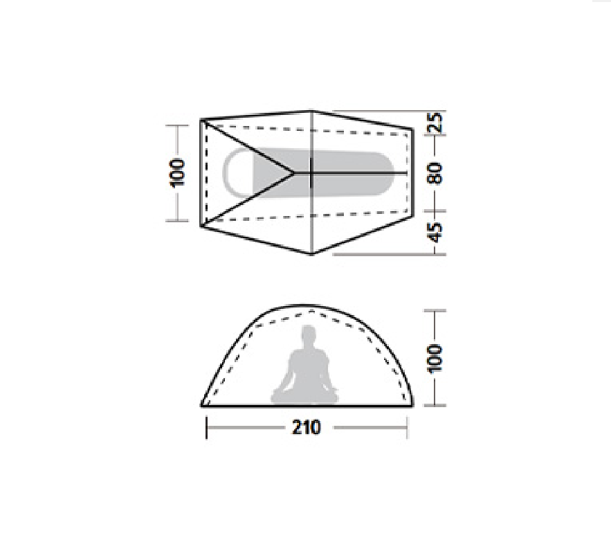Палатка Naturehike Star Trails EXT Si 1-местная, алюминиевый каркас, сверхлегкая, желтая