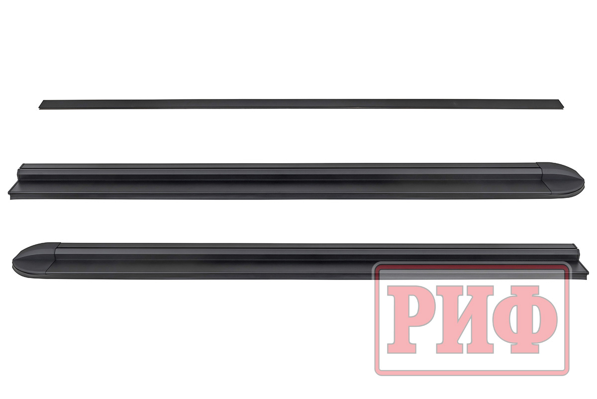 Крышка кузова РИФ для Mitsubishi L200 2024+, роллета раздвижная, алюминиевая, черная 1550x1533 мм