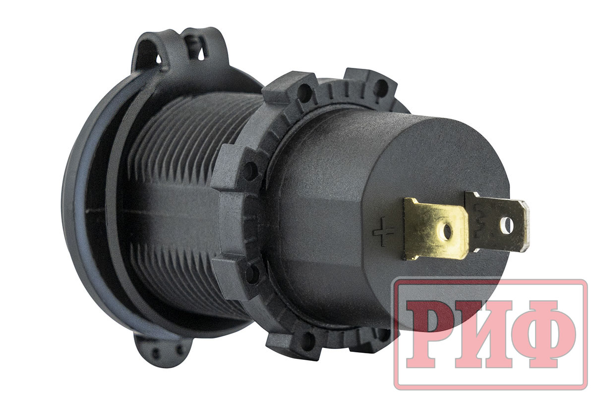 Розетка USB QC 3.0, QC 4.0, синяя подсветка