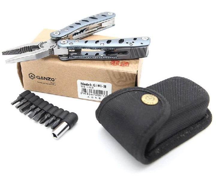 Мультитул GANZO, 102x50х20 мм, 22 предмета, цв.серый