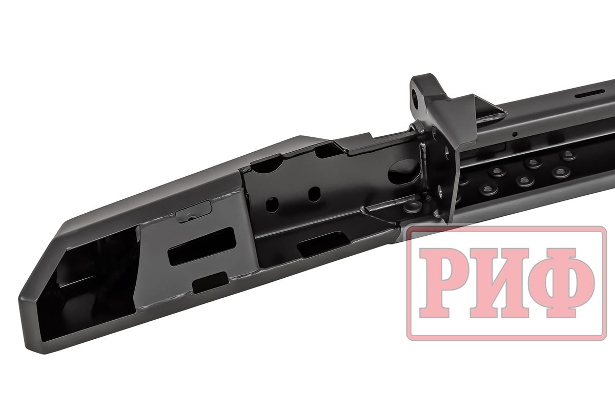 Бампер РИФ силовой задний УАЗ Буханка с фонарями, калиткой, возможностью установки фаркопа, стандарт