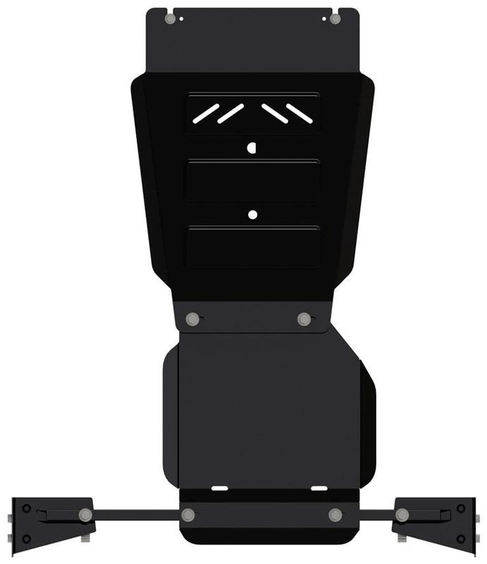 Защита КПП и РК Mitsubishi Pajero Sport III 2,4TD AT 3,0 АТ Super Select, 2016- (сталь 3 мм)