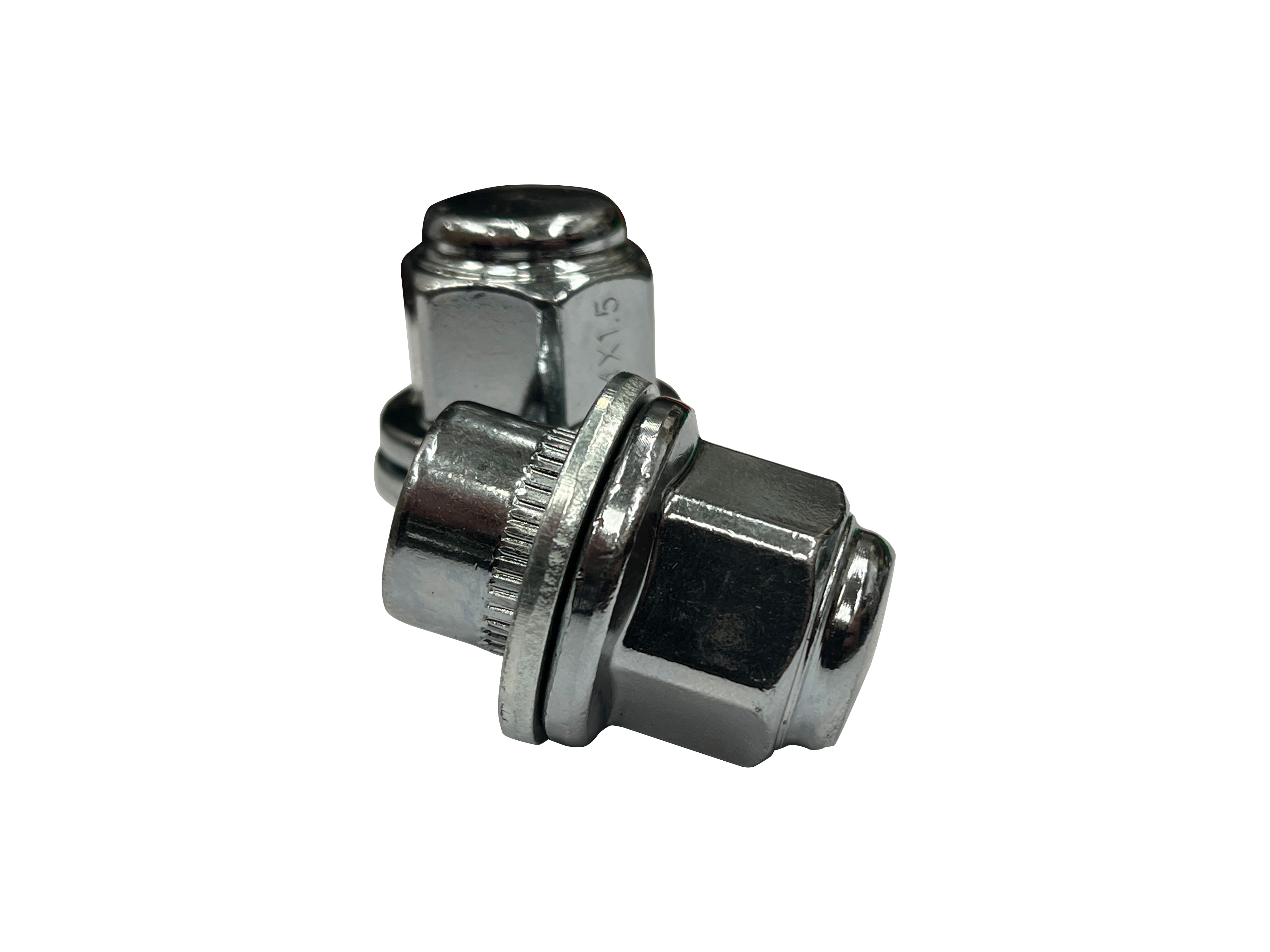 гайка колесная 14*1.5*37 прессшайба 18,5 мм, головка на 21, сталь, хром