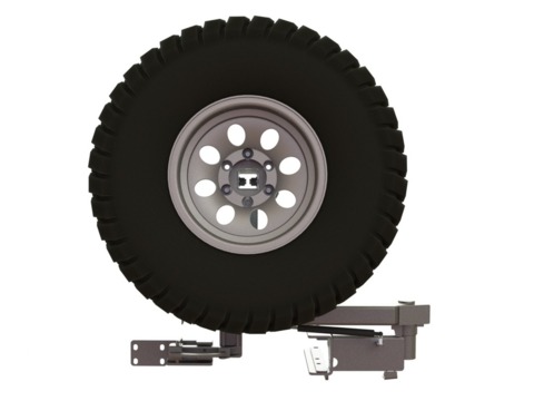 Калитка в штатный бампер Nisan Patrol Y61 (c 2004 г.в) (с квадратом по фаркоп)