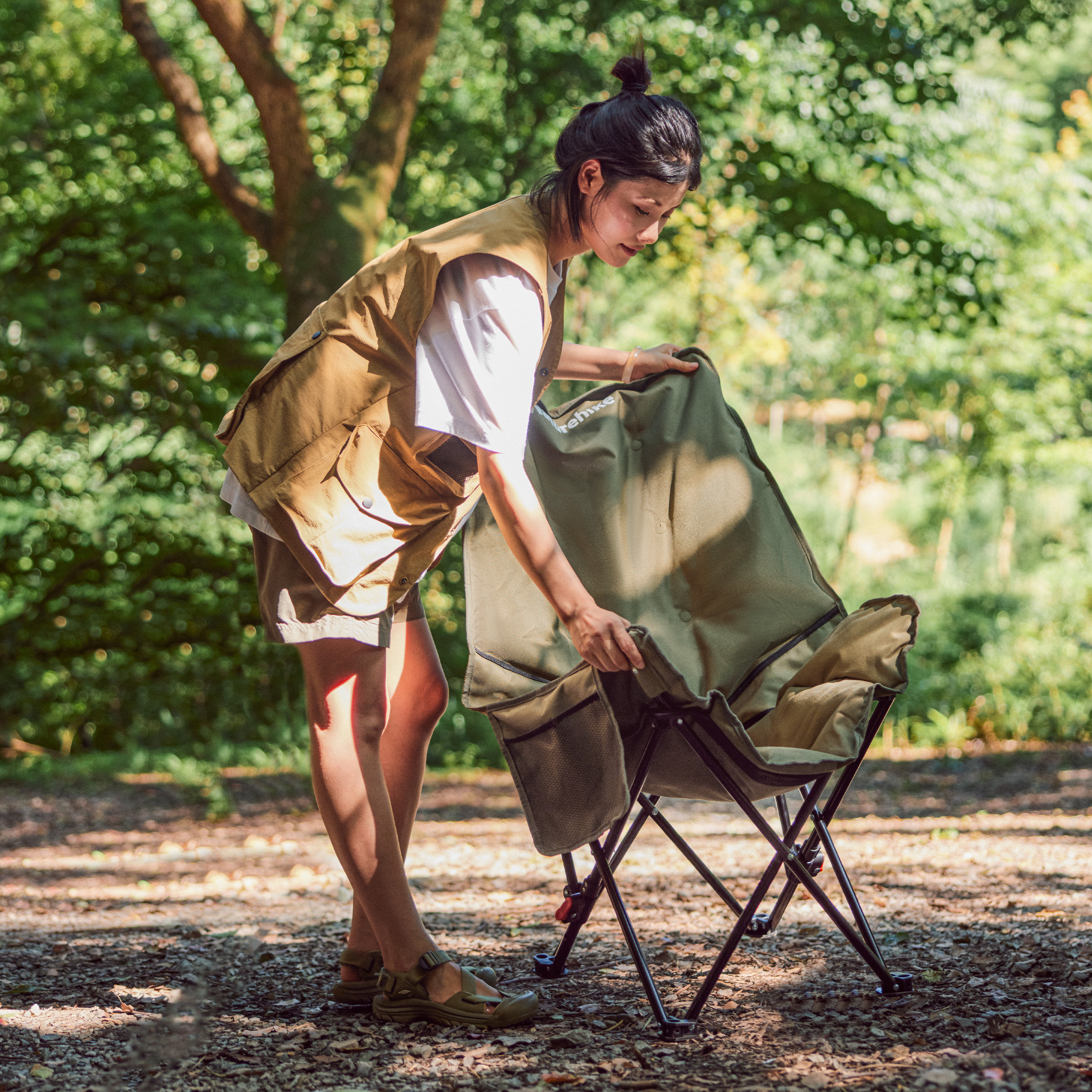 Кресло туристическое Naturehike Sea star 001, 51х62,5х90 см, складное, до 120 кг. зеленое