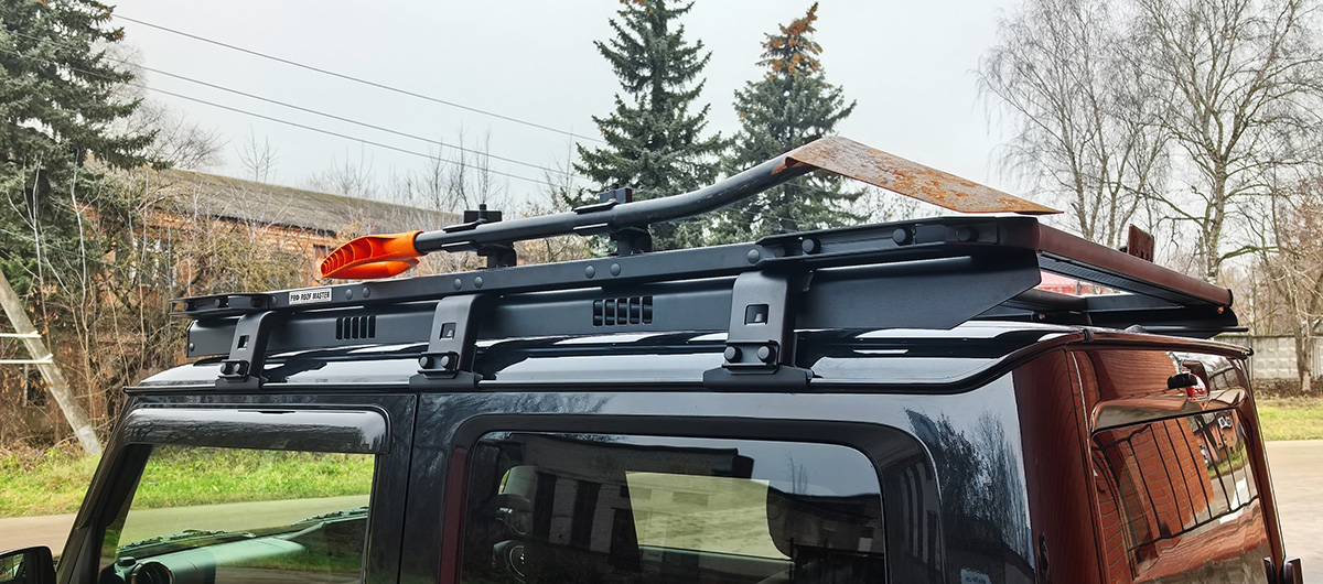 Багажник экспедиционный (платформа) алюминиевый РИФ 1250х1690 мм для Suzuki Jimny 2018+ (с крепежом)