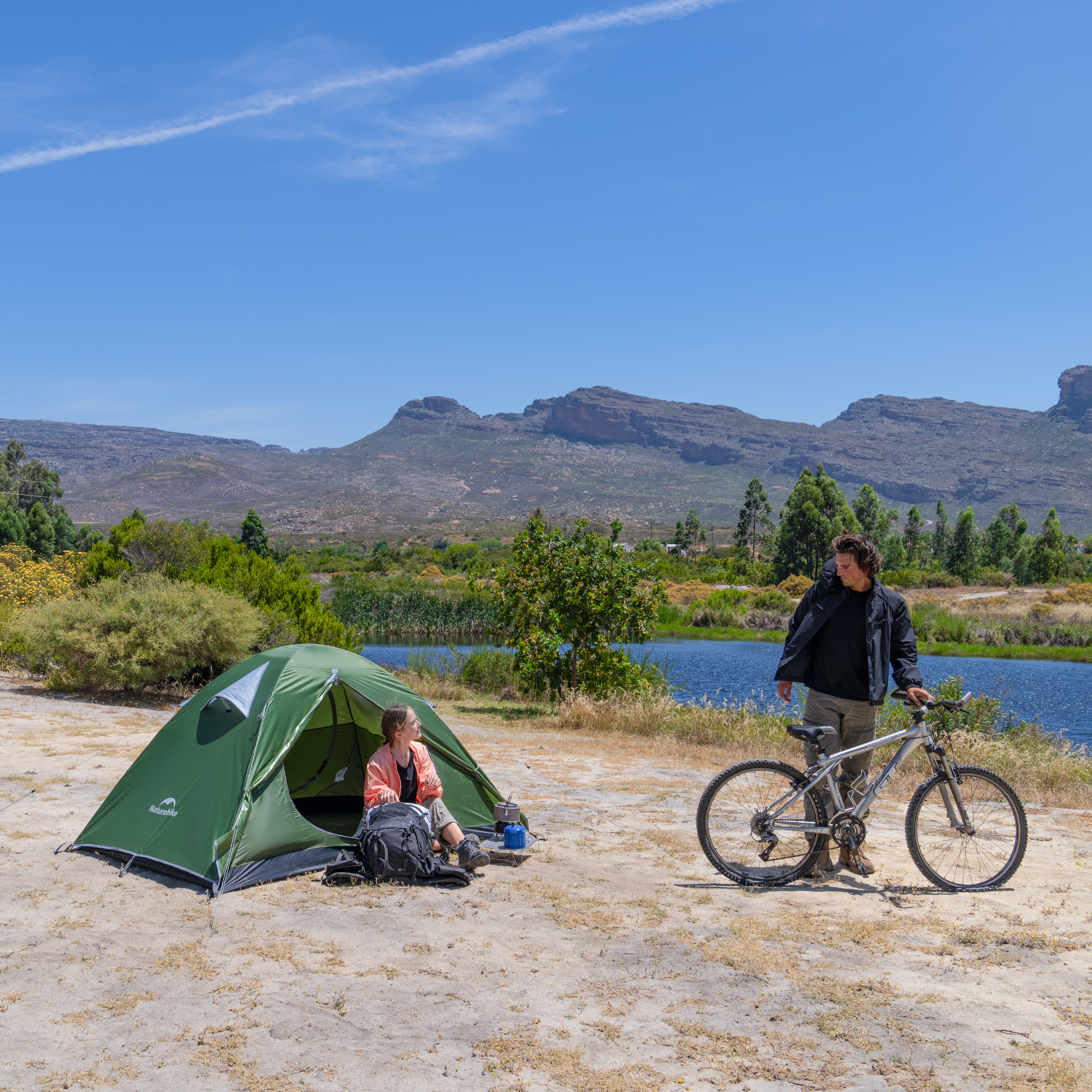 Палатка Naturehike Bleik Series 2-местная, тип А, алюминиевый каркас, синяя