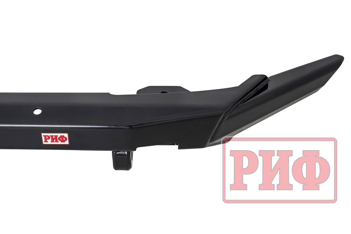 Бампер передний силовой/защита штатного бампера РИФ Renault Duster 2021+ с квадратом под фаркоп и защитой радиатора