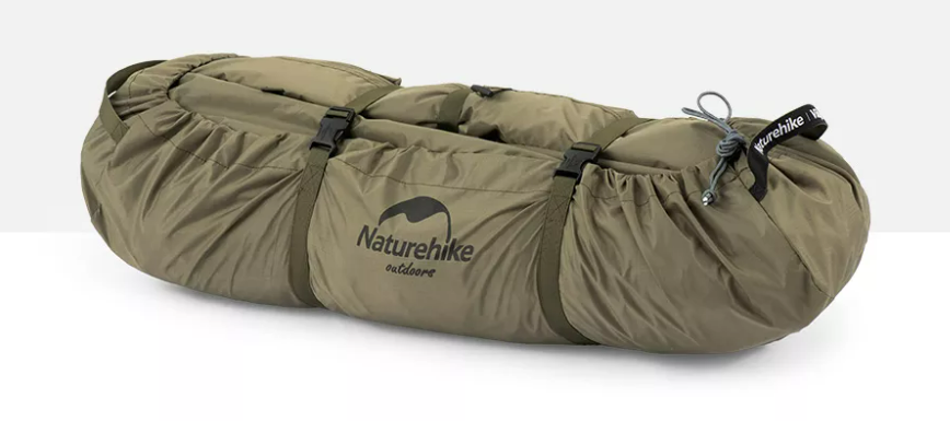 Палатка Naturehike Village 5.0 4-местная, алюминиевый каркас, снежная юбка, зеленая