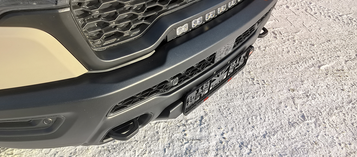 Площадка РИФ под лебёдку с защитой радиатора в штатный бампер RAM 1500 Rebel 2024+