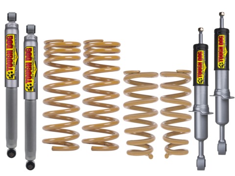 Лифт-комплект усиленной подвески Tough Dog для Mitsubishi Pajero Sport 2009-2015, тяжелая постоянная нагрузка 300 кг к ПСМ, лифт 25 мм