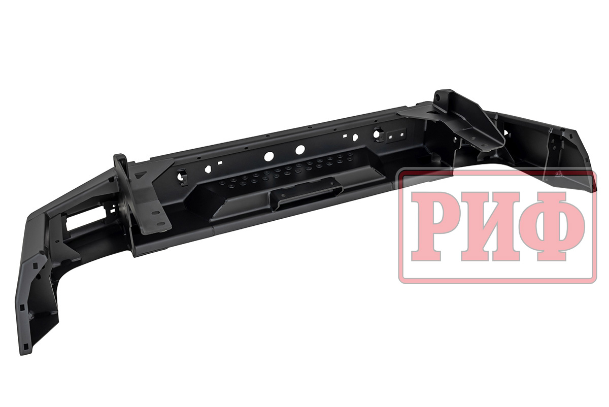 Бампер РИФ силовой задний TANK 300 с квадратом под фаркоп, калиткой и фонарями