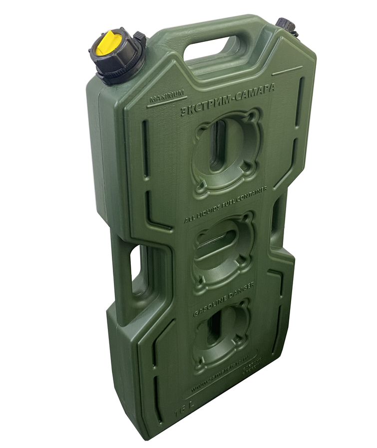 Канистра Экстрим Самара 16л (Хаки) с малым клапаном + крышка носик