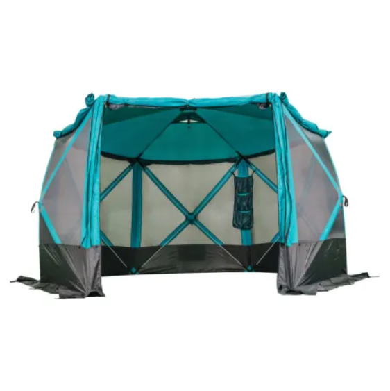 Шатер "СЛЕДОПЫТ" быстросборный, 6 стен, 3,35х3,85 м, h-2,25 м, S по полу 9,3 кв.м, цв. WATERFALL