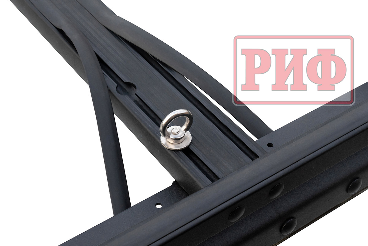 Багажник экспедиционный (платформа) алюминиевый РИФ 1200x2080 мм для Toyota Land Cruiser 200 (с крепежом)
