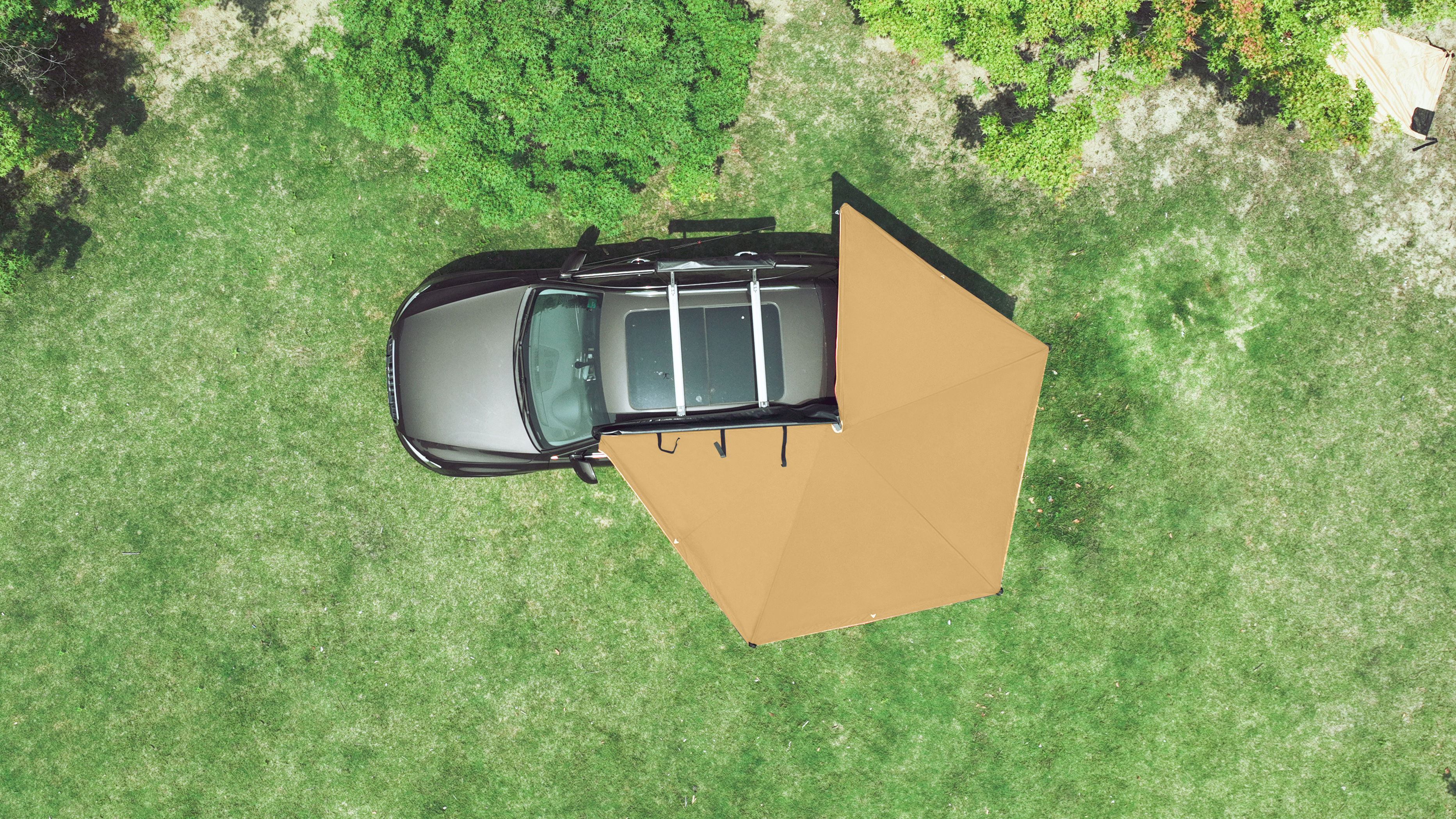 Маркиза автомобильная РИФ веерная, безопорная 2,0х2,0 м (левая)