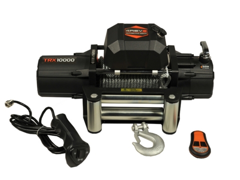 Лебедка автомобильная 4REVO TRX-10000 12V (стальной трос)