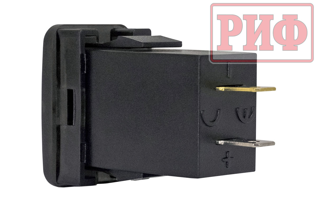 Розетка USB Type C, QC 3.0 с вольтметром для Toyota 32x20