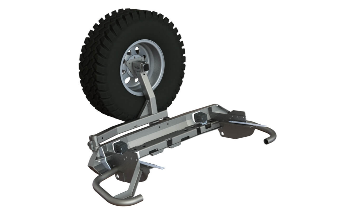 Бампер силовой задний Mitsubishi Pajero Sport с квадратом под фаркоп, калитка