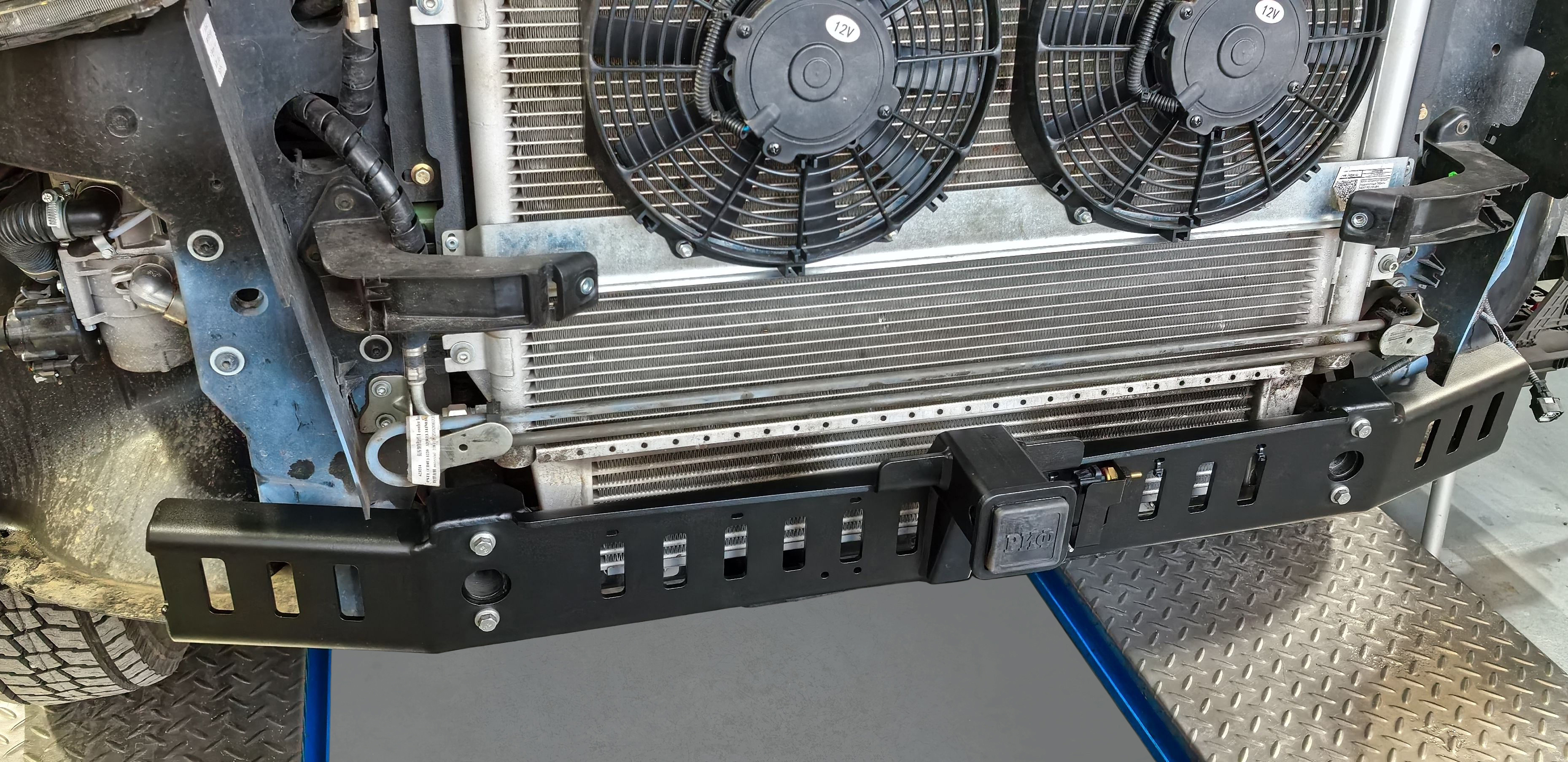 Фаркоп РИФ передний (переходник) для съёмной лебёдки с защитой радиатора на ГАЗ Соболь NN