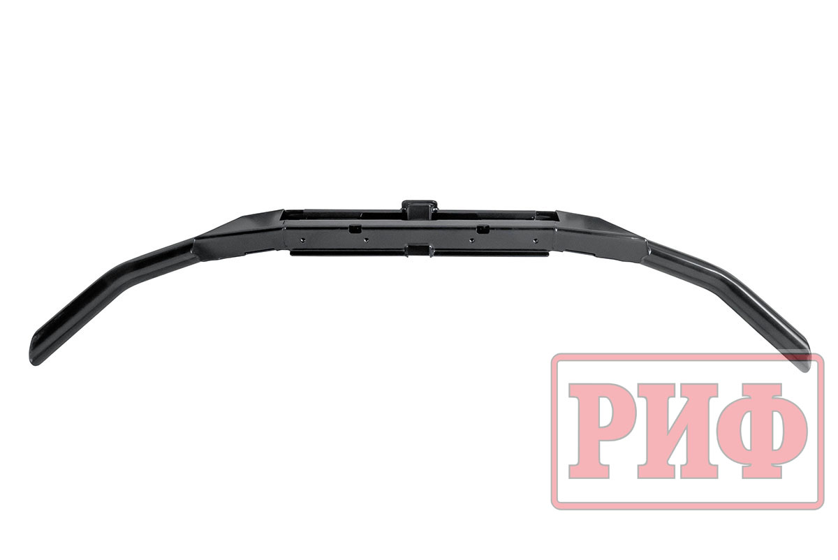 Бампер передний силовой/защита штатного бампера РИФ УАЗ Патриот 2015+ с квадратом под фаркоп и защитой рулевых тяг (стандарт)