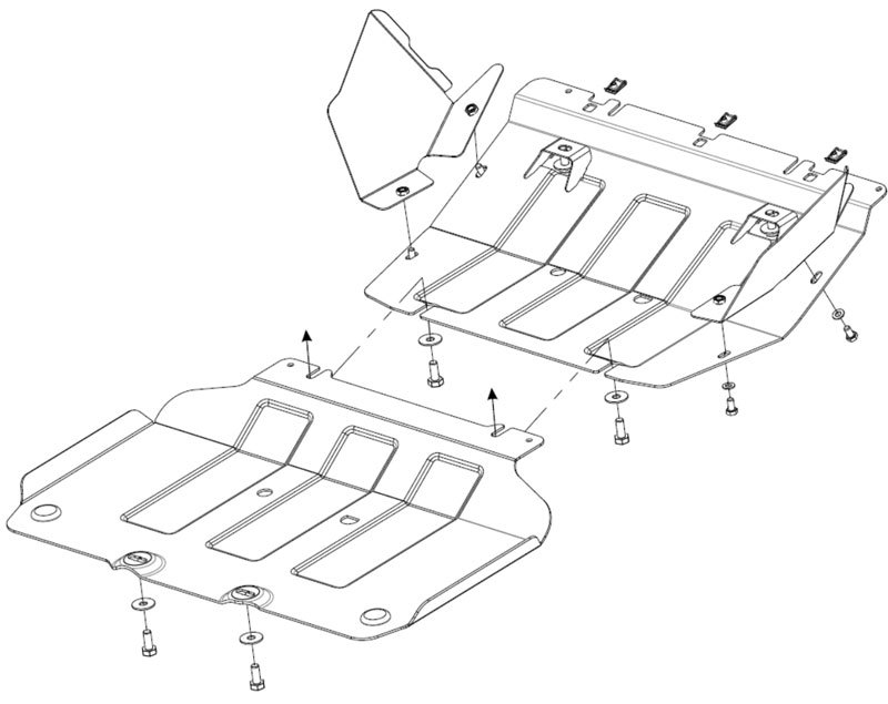 Защита картера TANK 300 , 2,0 AT Full WD, TANK 500 2023 -