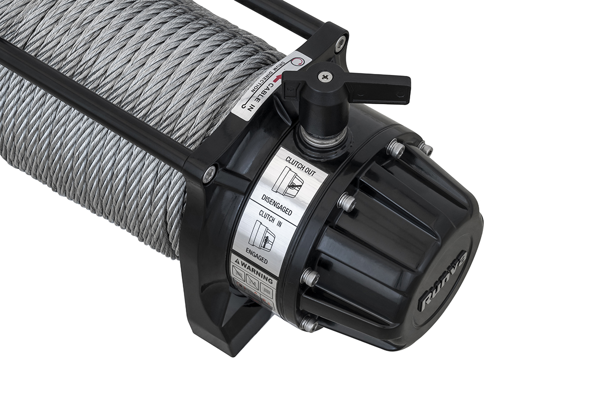 Лебёдка автомобильная электрическая 12V Runva EWB13500MAXS 6136 кг MAX влагозащищенная, стальной трос